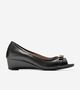 Women's Malta Peep Toe Wedges Black